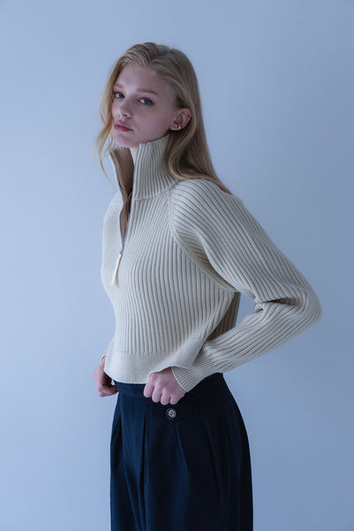【2026年9月 POPUP】リブハーフジップニット｜RIBBED HALF-ZIP KNIT