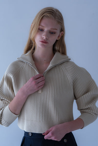 【2026年9月 POPUP】リブハーフジップニット｜RIBBED HALF-ZIP KNIT