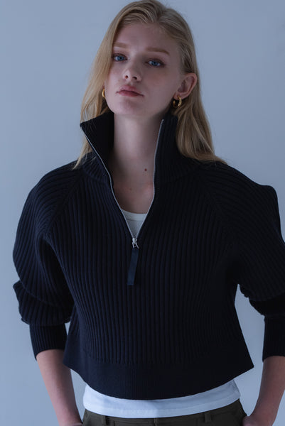 【2026年9月 POPUP】リブハーフジップニット｜RIBBED HALF-ZIP KNIT