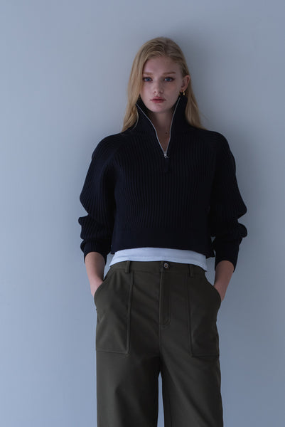 【2026年9月 POPUP】リブハーフジップニット｜RIBBED HALF-ZIP KNIT