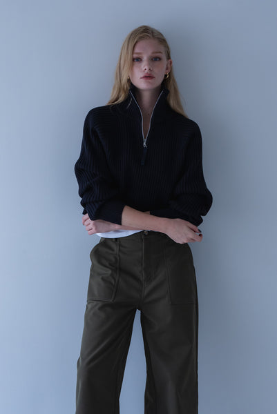 【2026年9月 POPUP】リブハーフジップニット｜RIBBED HALF-ZIP KNIT