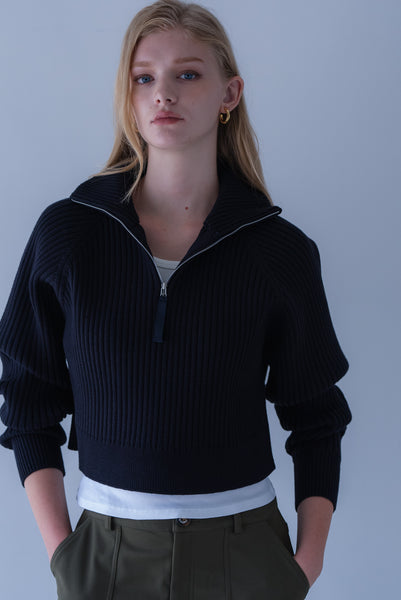 【2026年9月 POPUP】リブハーフジップニット｜RIBBED HALF-ZIP KNIT