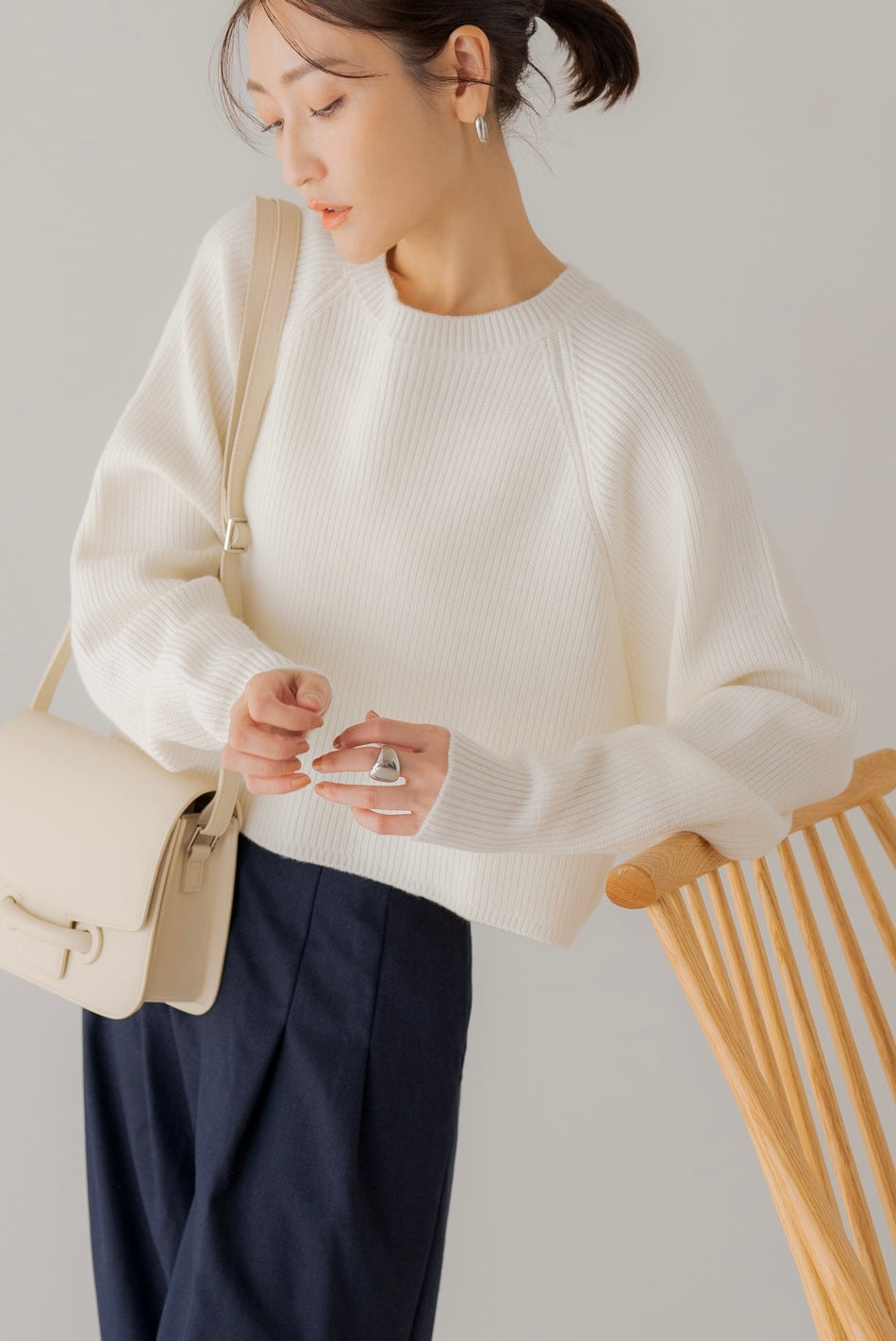 ハイネックベストレイヤードニット｜HIGH NECK VEST LAYERED