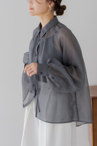 【5月12日(月)20:00〜 販売開始】リボンシアーブラウス｜RIBBON SHEER BLOUSE