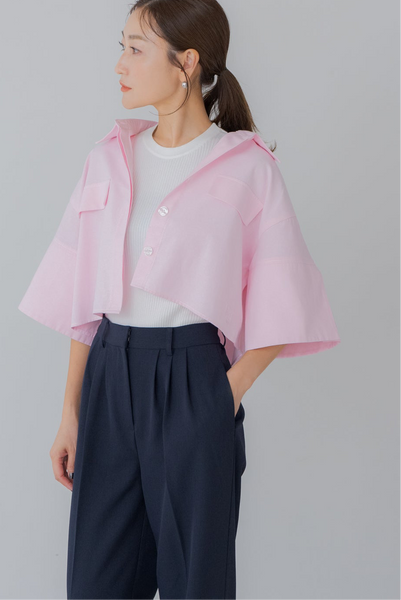 【7月14日(月)20:00〜 販売開始】ショート丈オックスシャツ｜SHORT OXFORD SHIRTす
