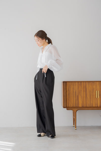 【5月12日(月)20:00〜 販売開始】リボンシアーブラウス｜RIBBON SHEER BLOUSE
