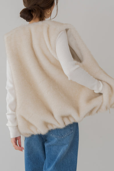 【9月8日(月)20:00〜 先行予約開始】シェイプコードファーベスト｜SHAPE CORD FUR VEST