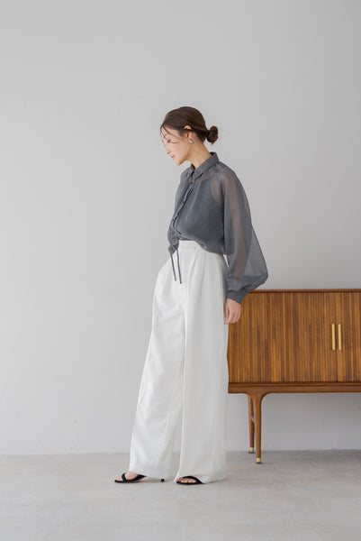 【5月12日(月)20:00〜 販売開始】リボンシアーブラウス｜RIBBON SHEER BLOUSE