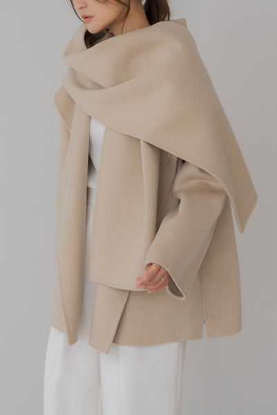 【9月8日(月)20:00〜 先行予約開始】ストール付きショートコート｜STOLE SHORT COAT