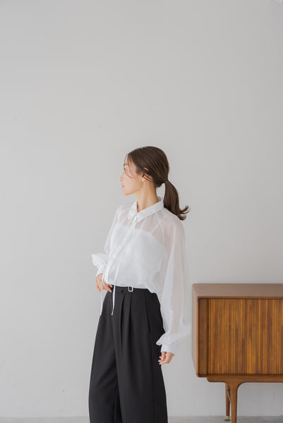 【5月12日(月)20:00〜 販売開始】リボンシアーブラウス｜RIBBON SHEER BLOUSE