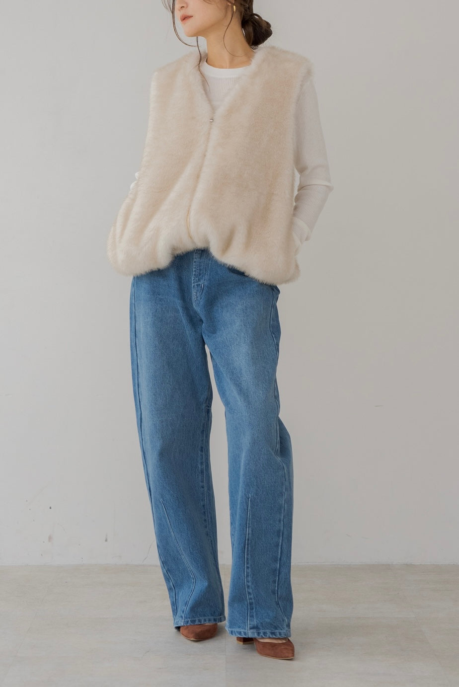 【9月8日(月)20:00〜 先行予約開始】シェイプコードファーベスト｜SHAPE CORD FUR VEST
