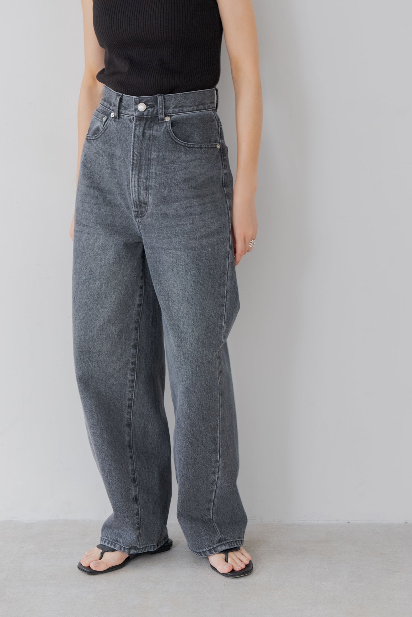リグリーム regleam カーブワイドデニム　XS タグ付新品 カーブワイドデニム｜CURVE WIDE DENIMの通販｜regleam