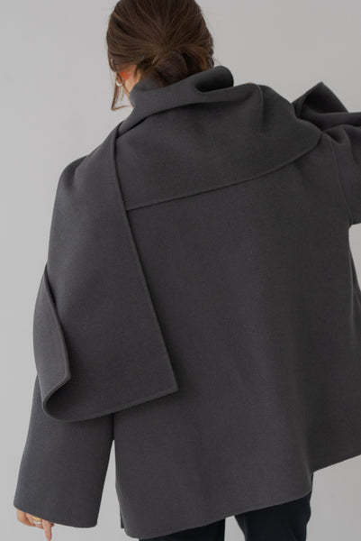 【9月8日(月)20:00〜 先行予約開始】ストール付きショートコート｜STOLE SHORT COAT