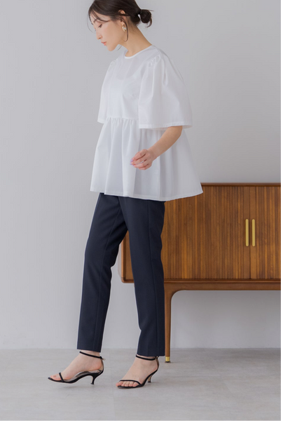 【6月16日(月)20:00〜 再販開始】ぺプラムギャザーブラウス｜PEPLUM GATHERED BLOUSE