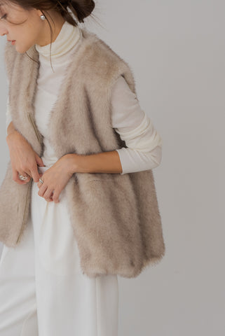 【9月8日(月)20:00〜 先行予約開始】シェイプコードファーベスト｜SHAPE CORD FUR VEST