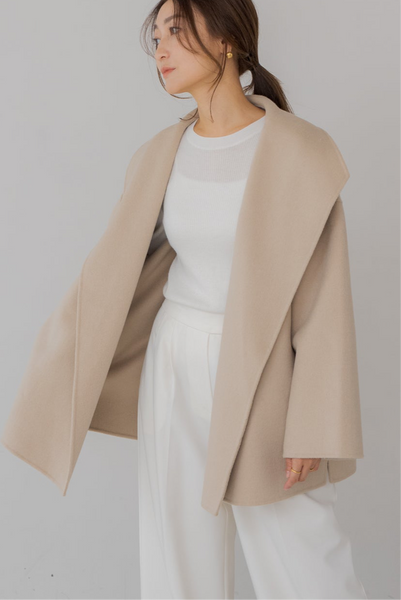 【9月8日(月)20:00〜 先行予約開始】ストール付きショートコート｜STOLE SHORT COAT