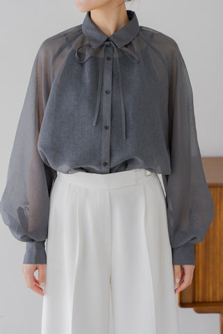 【5月12日(月)20:00〜 販売開始】リボンシアーブラウス｜RIBBON SHEER BLOUSE