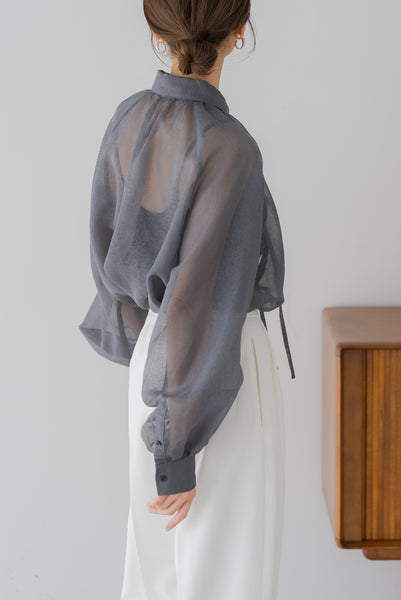【5月12日(月)20:00〜 販売開始】リボンシアーブラウス｜RIBBON SHEER BLOUSE