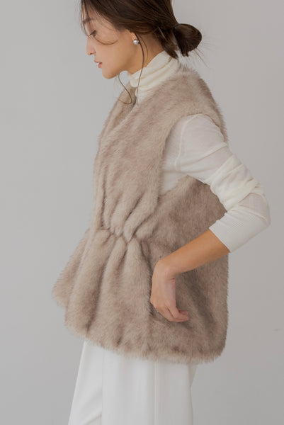 【9月8日(月)20:00〜 先行予約開始】シェイプコードファーベスト｜SHAPE CORD FUR VEST