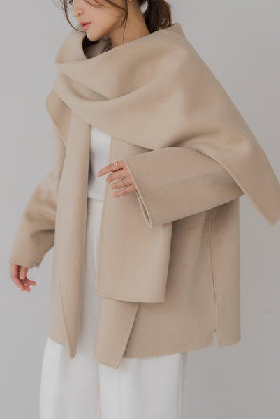 【9月8日(月)20:00〜 先行予約開始】ストール付きショートコート｜STOLE SHORT COAT