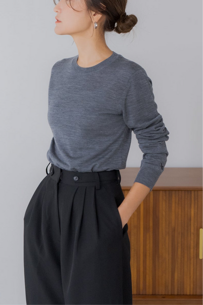【10月15日(水)20:00〜 販売開始】ウールクルーネックニット｜WOOL CREWNECK KNIT