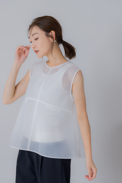 【6月27日(木)20:00〜 販売開始】シアーラッセル ノースリトップス｜SHEER RUSSEL NO SLEEVE TOPS