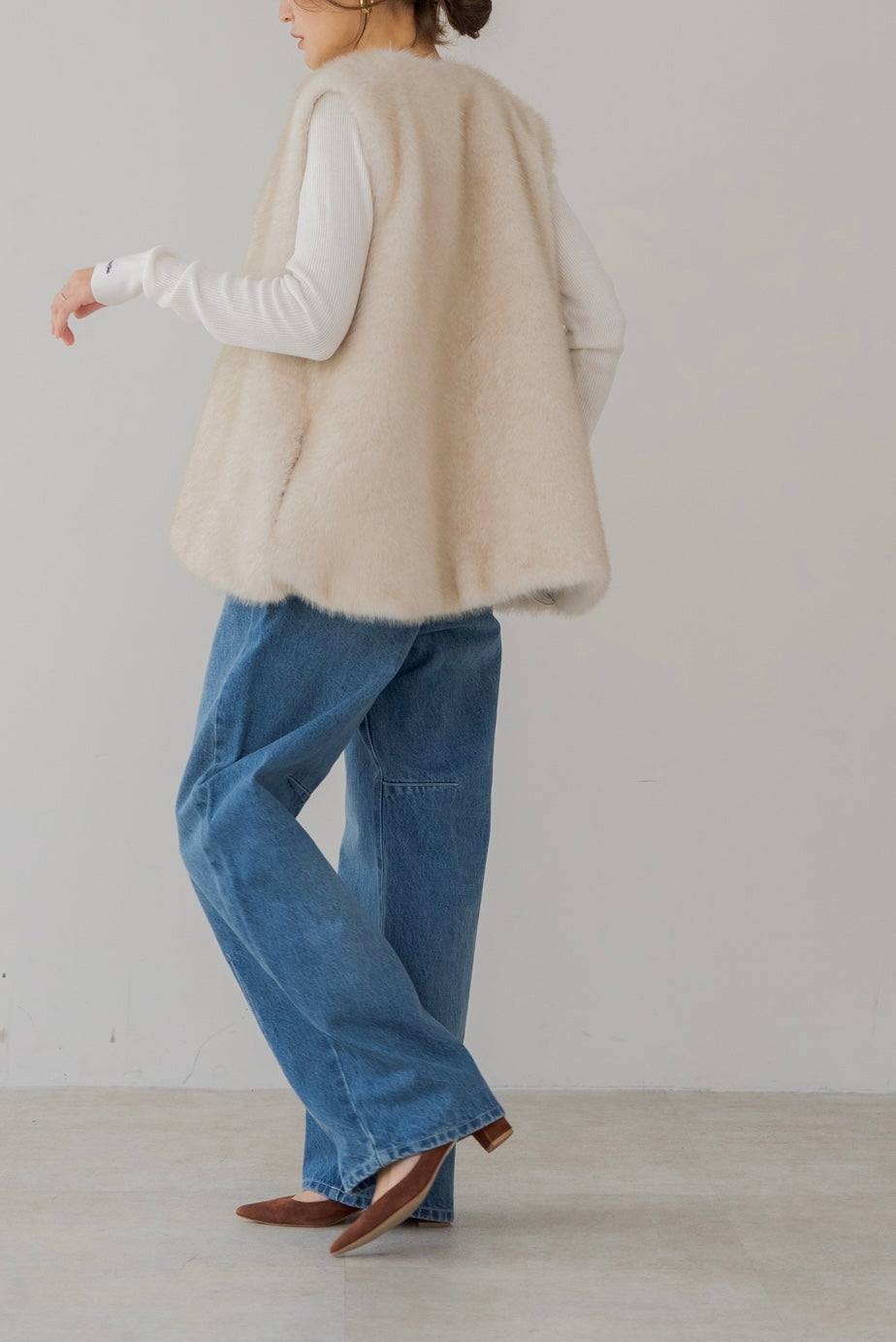 シェイプコードファーベスト｜SHAPE CORD FUR VESTの通販｜regleam