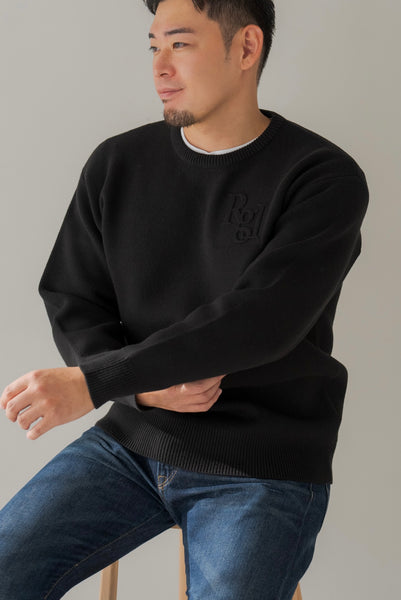 【10月11日(金)20:00〜 予約販売開始】ユニセックスエンボスロゴニット ｜UNISEX EMBOSSED LOGO KNIT