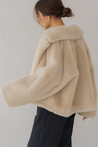 regleam ショートファージャケット ベージュ ショートファージャケット｜SHORT FUR JACKETの通販｜regleam