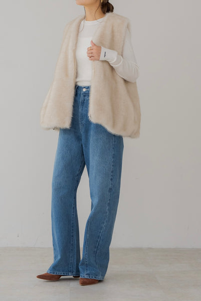 【9月8日(月)20:00〜 先行予約開始】シェイプコードファーベスト｜SHAPE CORD FUR VEST