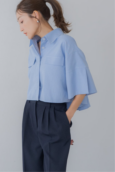 【7月14日(月)20:00〜 販売開始】ショート丈オックスシャツ｜SHORT OXFORD SHIRTす