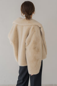 regleam ショートファージャケット ベージュ ショートファージャケット｜SHORT FUR JACKETの通販｜regleam