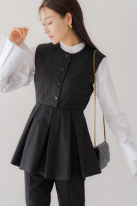 【専用】regleam プリーツペプラムトップス　ブラックSサイズ プリーツペプラムトップス｜PLEATS PEPLUM TOPSの通販｜regleam
