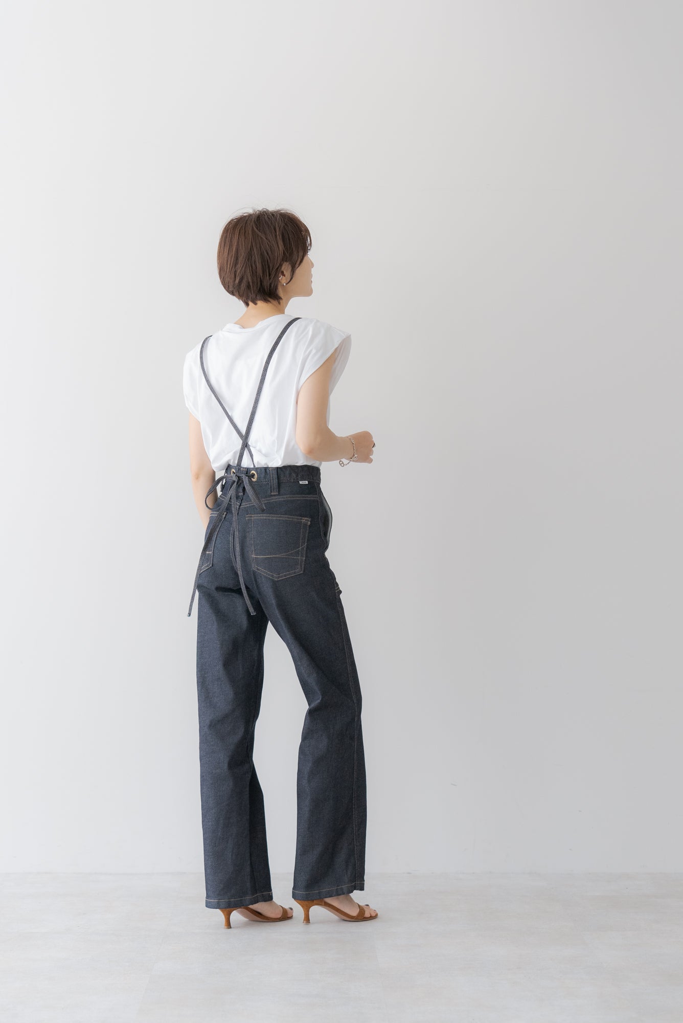 バックリボン サロペットデニム ｜ BACK RIBBON DENIM OVERALLS