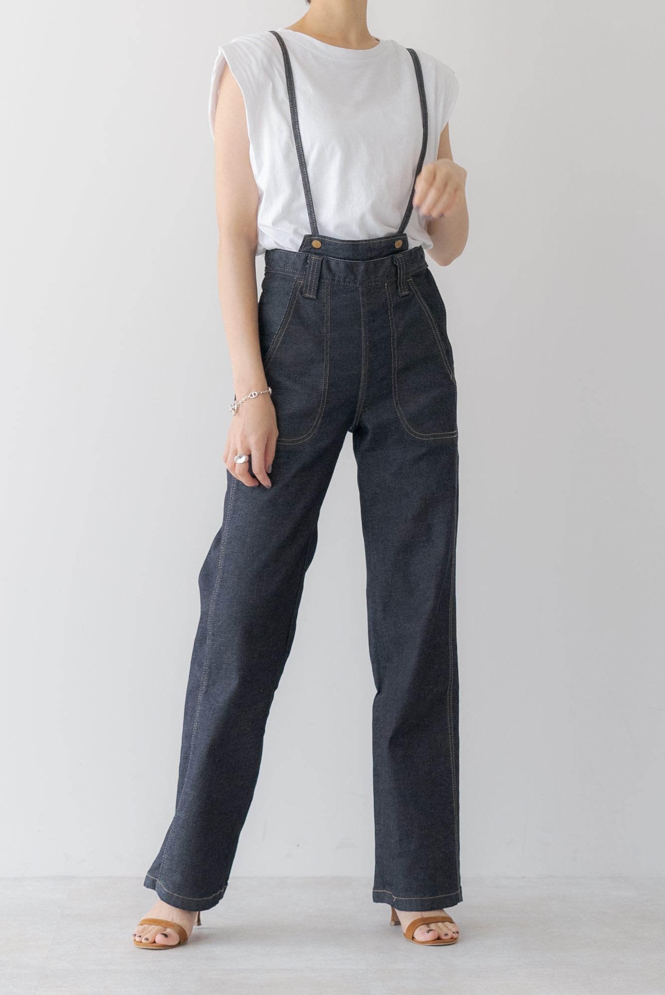 バックリボン サロペットデニム ｜ BACK RIBBON DENIM OVERALLSの通販｜regleam