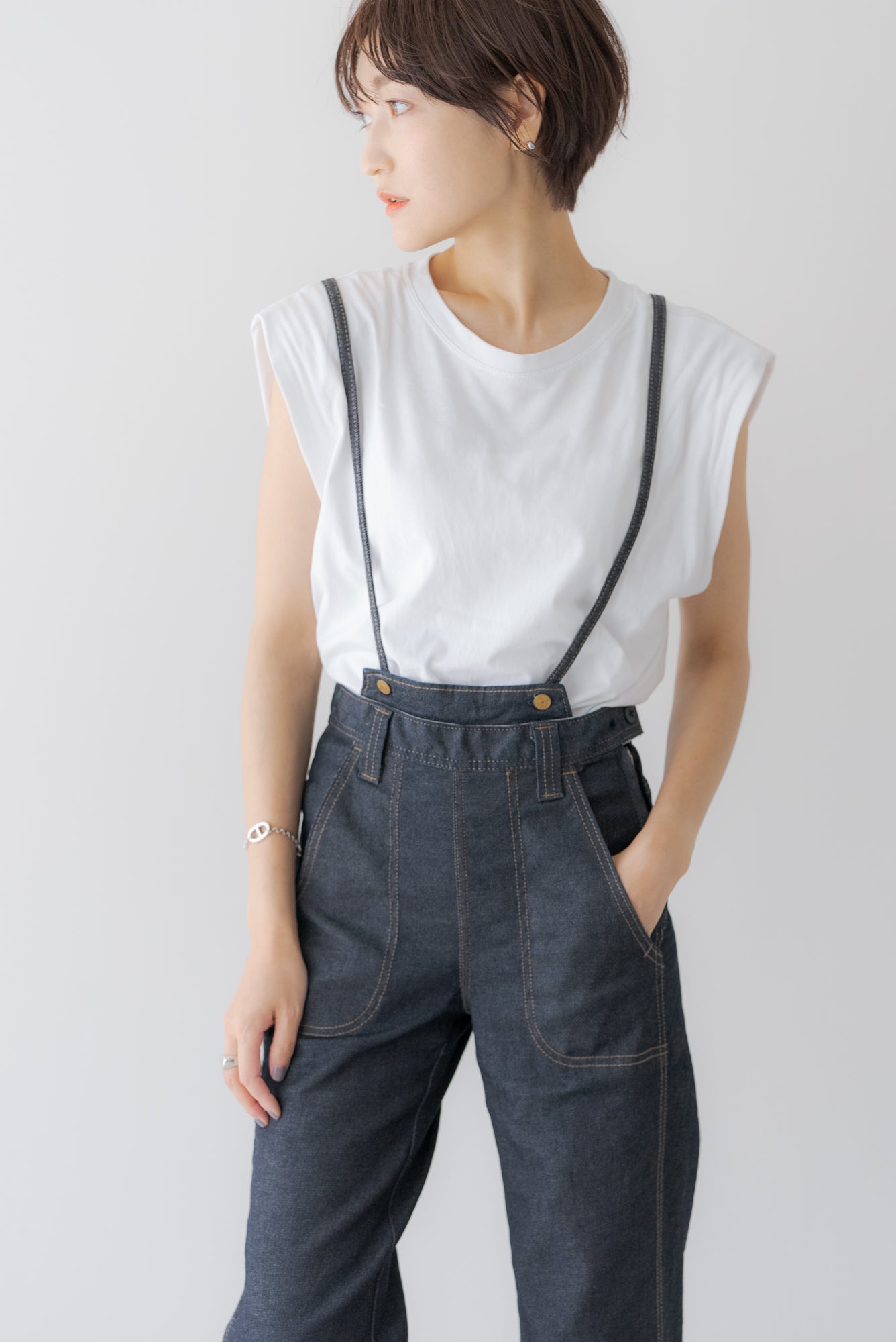素晴らしい価格 サロペットデニム バックリボン ｜ OVERALLS DENIM RIBBON BACK パンツ