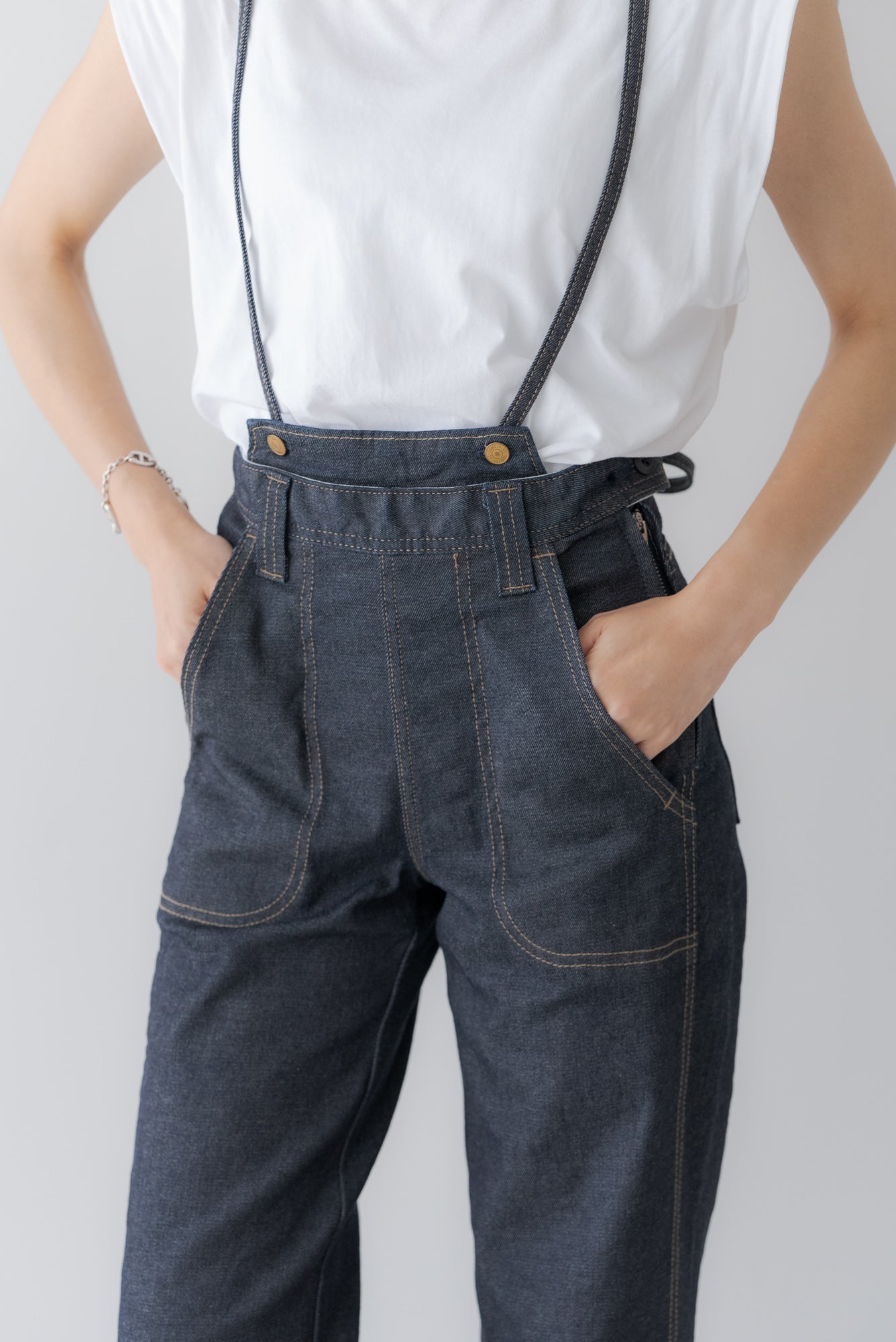 バックリボン サロペットデニム ｜ BACK RIBBON DENIM OVERALLSの通販｜regleam