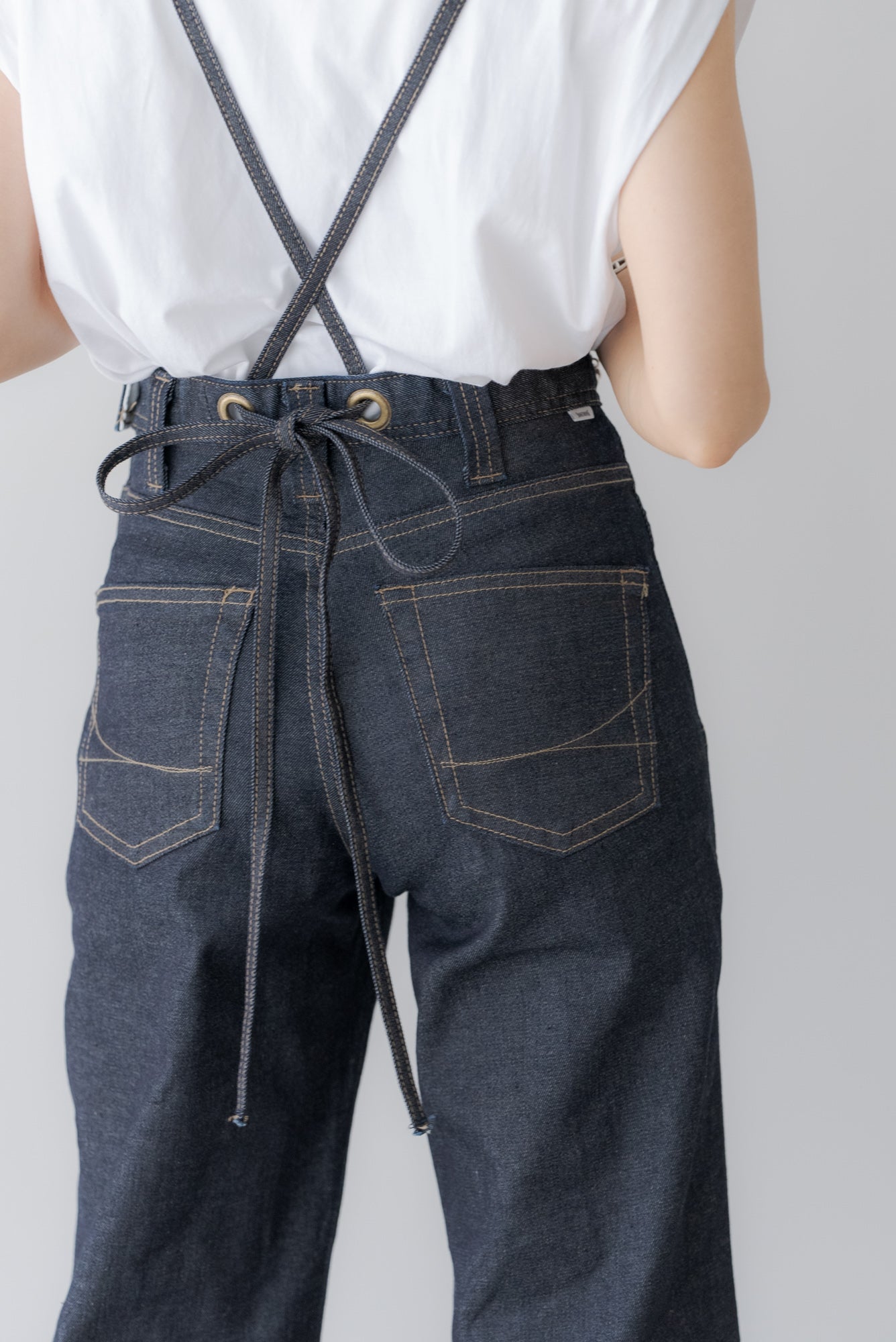 バックリボン サロペットデニム ｜ BACK RIBBON DENIM OVERALLS