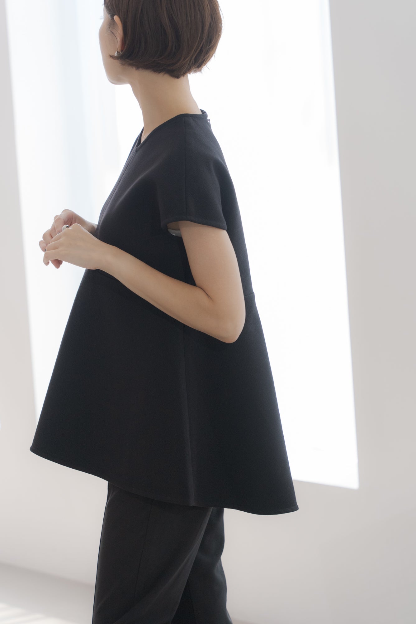 楊柳チュニック ｜ STRIPED CREPE TUNICの通販｜regleam