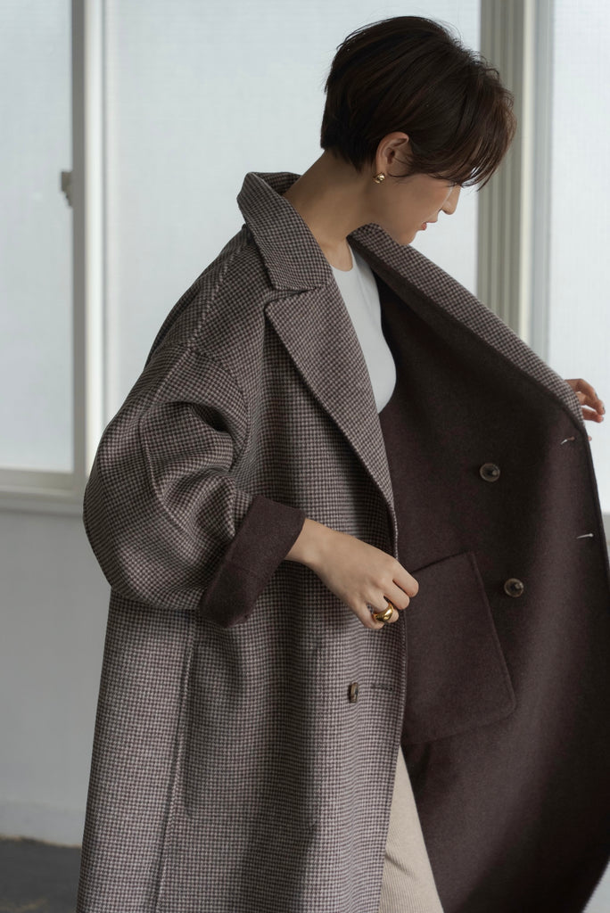 リバーシブルチェックコート | REVERSIBLE CHECK COATの通販