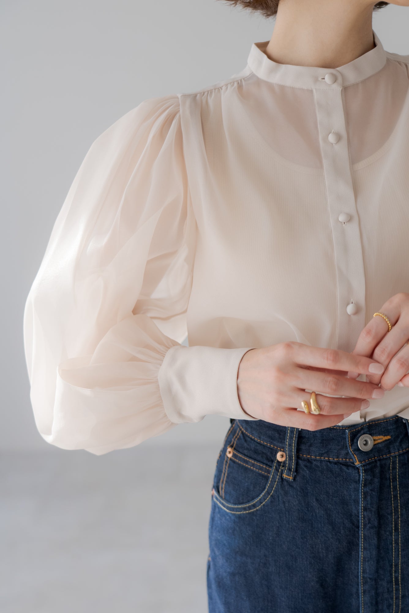 インナー付きシアーブラウス｜ SHEER BLOUSE WITH INNER – regleam