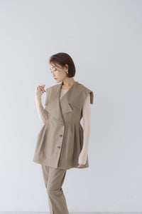 regleam BIG COLAR GILLET ビックカラージレ　ブラウン　M ビッグカラージレ｜BIG COLLAR GILETの通販｜regleam