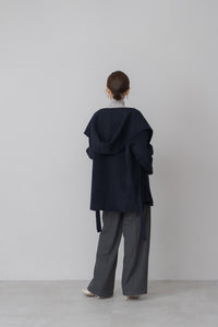 美品　regleam フーディーショートコート　ネイビー フーディーショートコート｜HOODIE SHORT COATの通販｜regleam