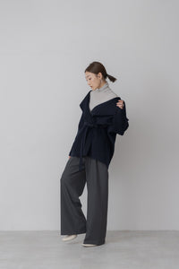 ★美品★regleam フーディーショートコート　ネイビー フーディーショートコート｜HOODIE SHORT COATの通販｜regleam