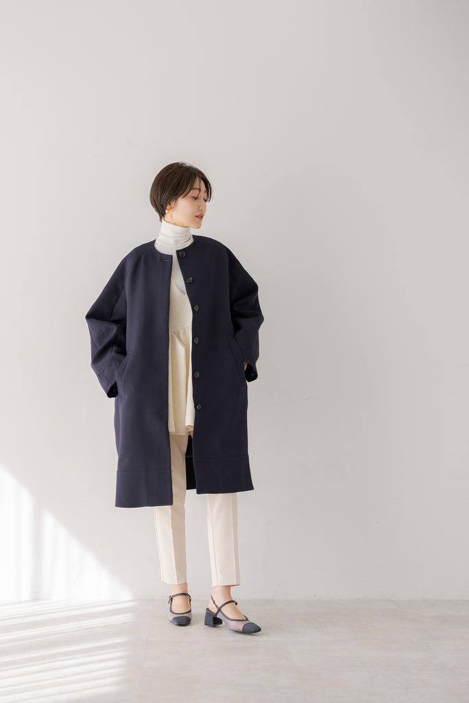 ノーカラーコクーンコート｜NO COLLAR COCOON COATの通販｜regleam