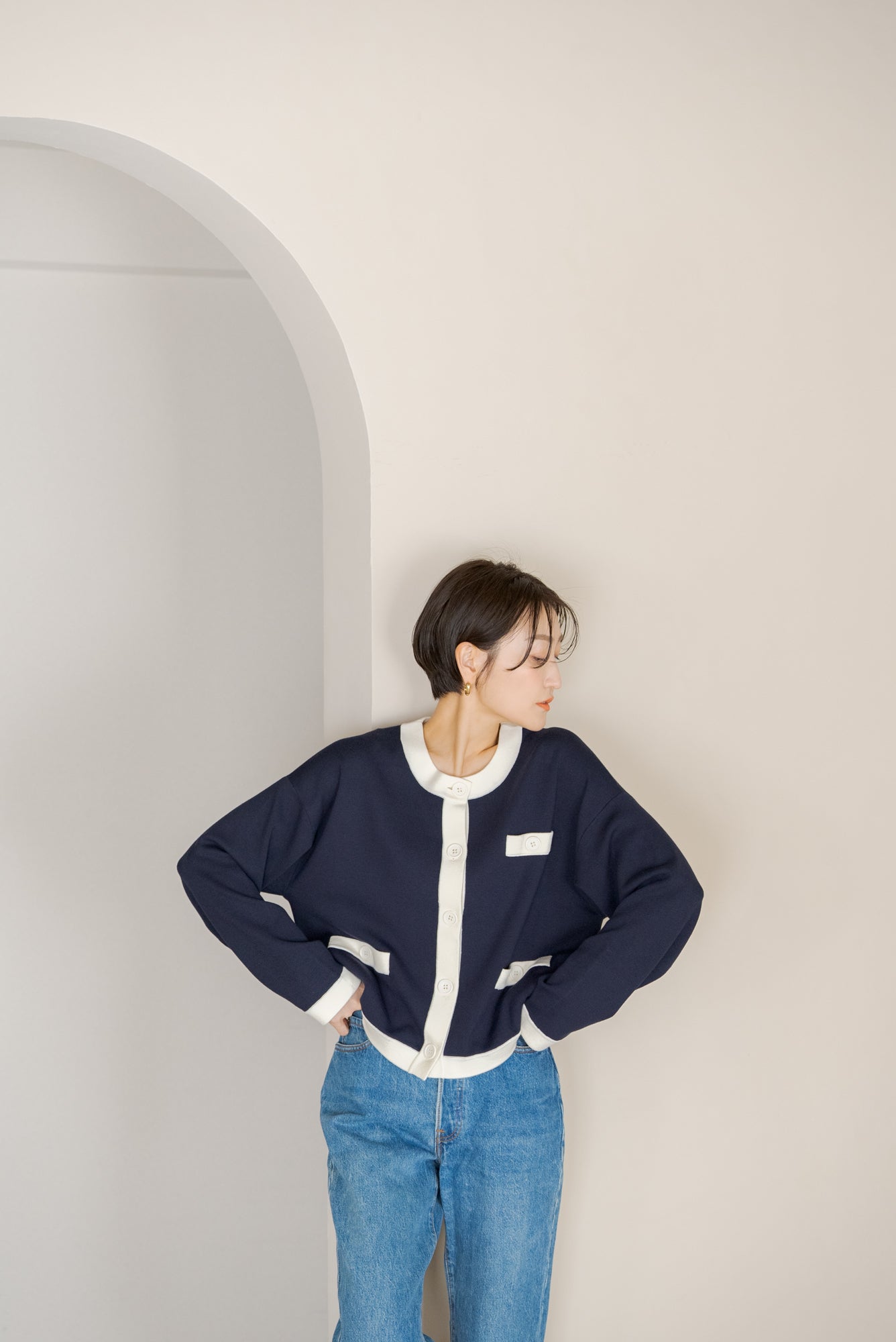 バイカラーカーディガン｜BICOLOR CARDIGANの通販｜regleam
