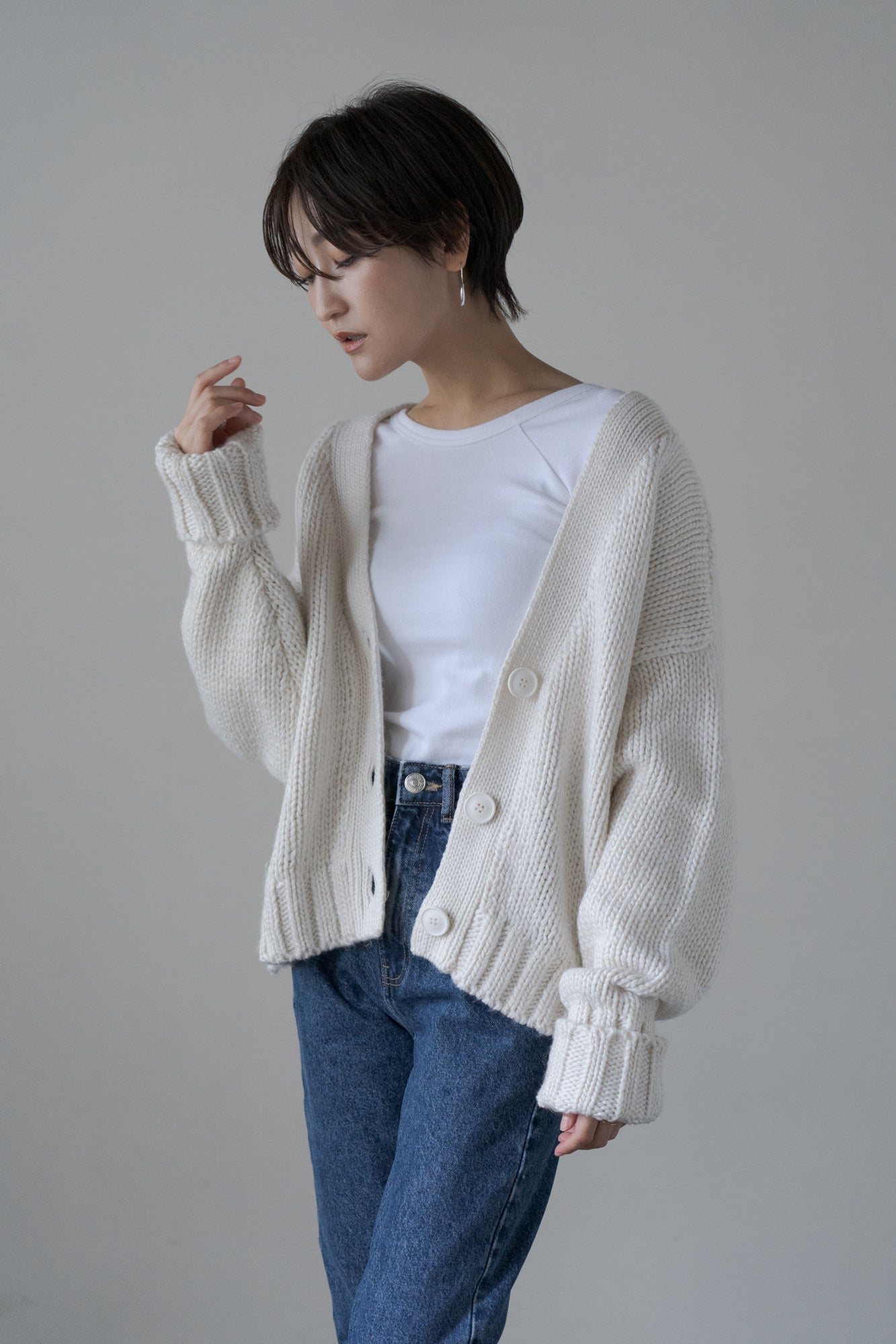 ロングスリーブ ニット カーディガン｜LONG SLEEVE KNIT