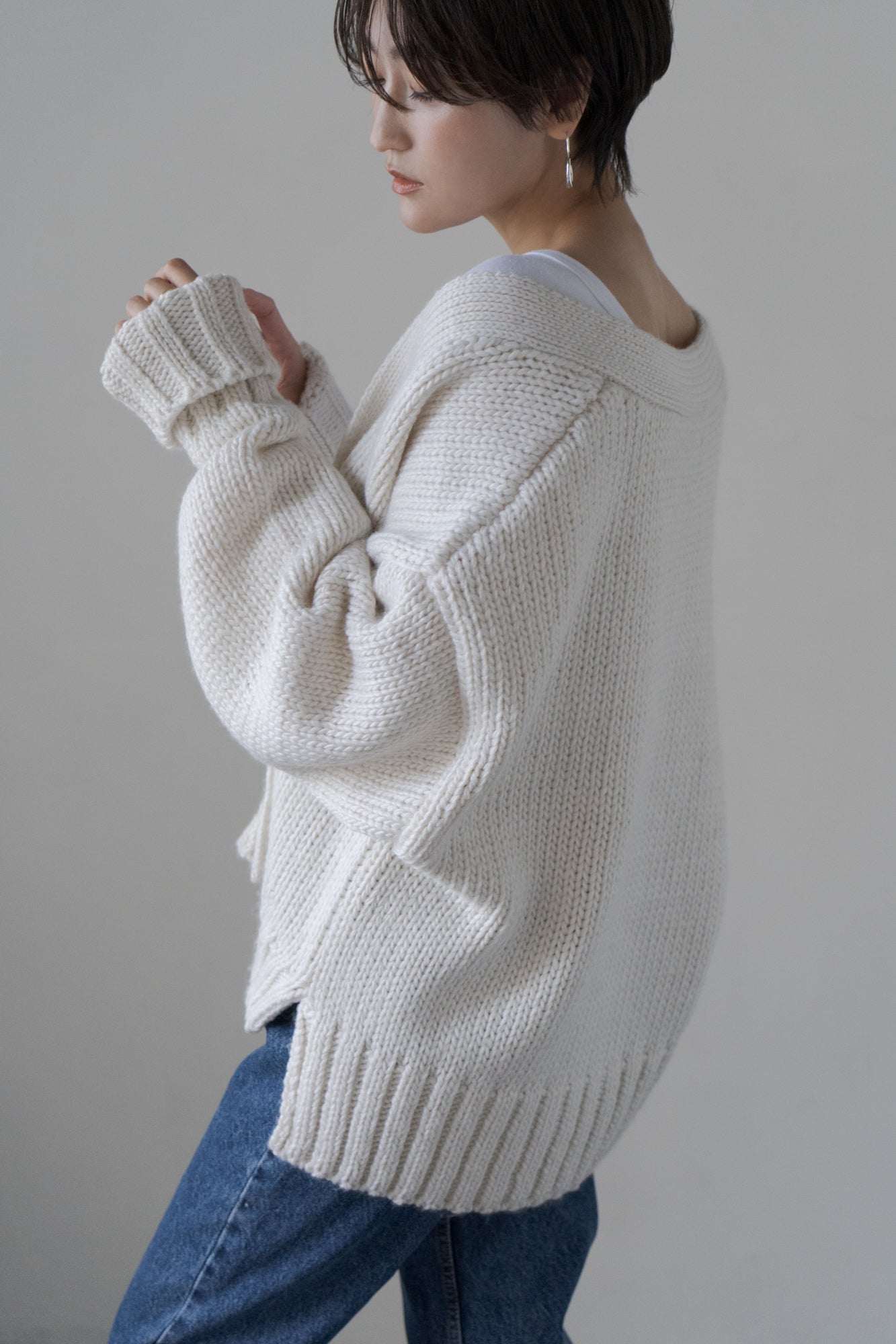 ロングスリーブ ニット カーディガン｜LONG SLEEVE KNIT